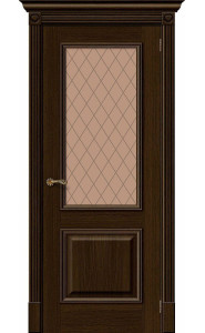 Межкомнатная дверь Вуд Классик-13, со стеклом, цвет Golden Oak
