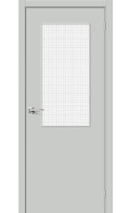 Межкомнатная дверь Браво-7, со стеклом, цвет Grey Pro